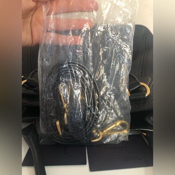 Authentic Black Prada Leather Bag - Picture 7 of 16